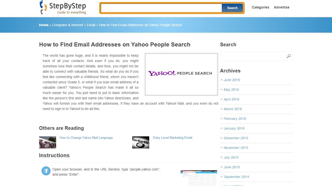How to Find Email Addresses on Yahoo People Search - STEPBYSTEP